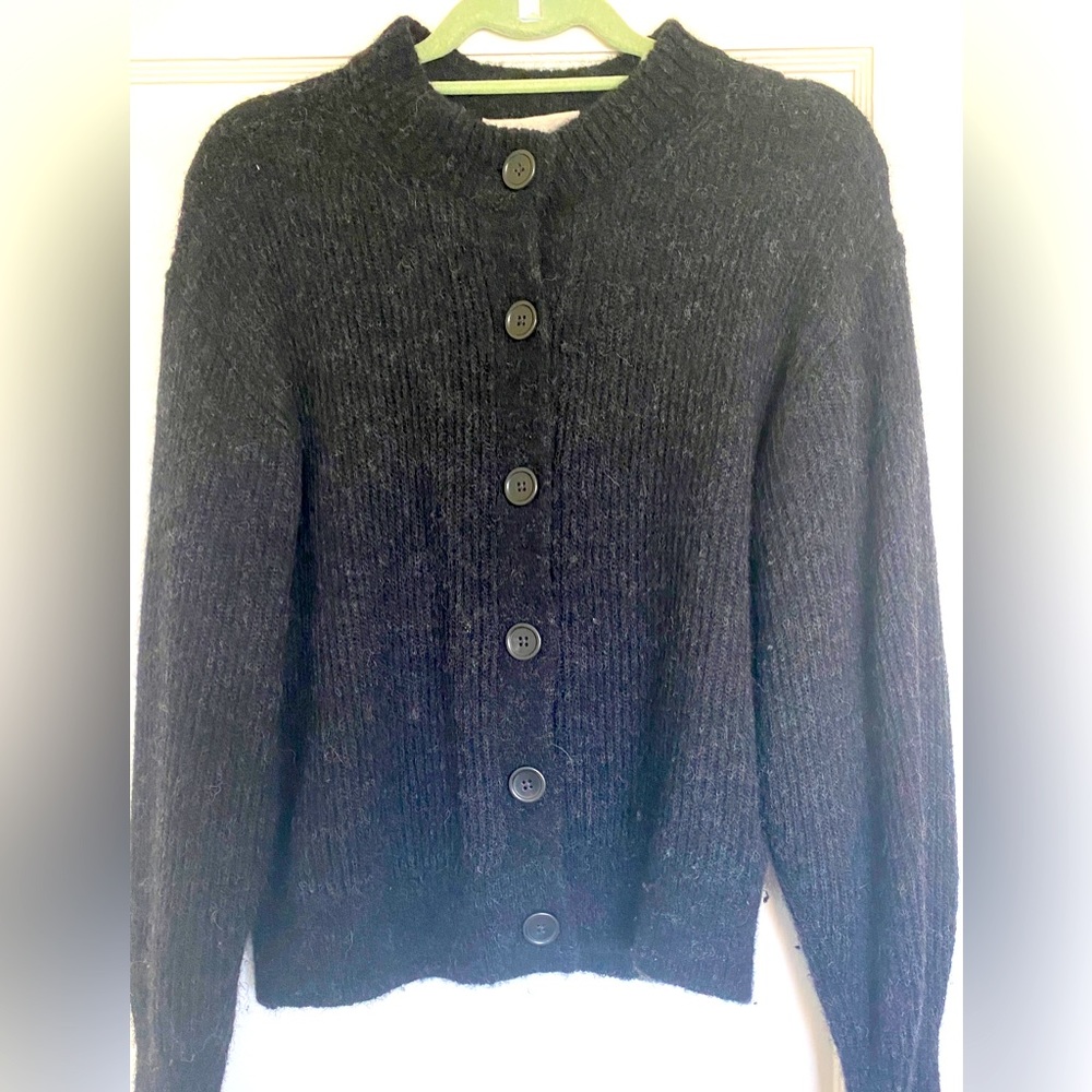 Classic Black Button-Up Sweater